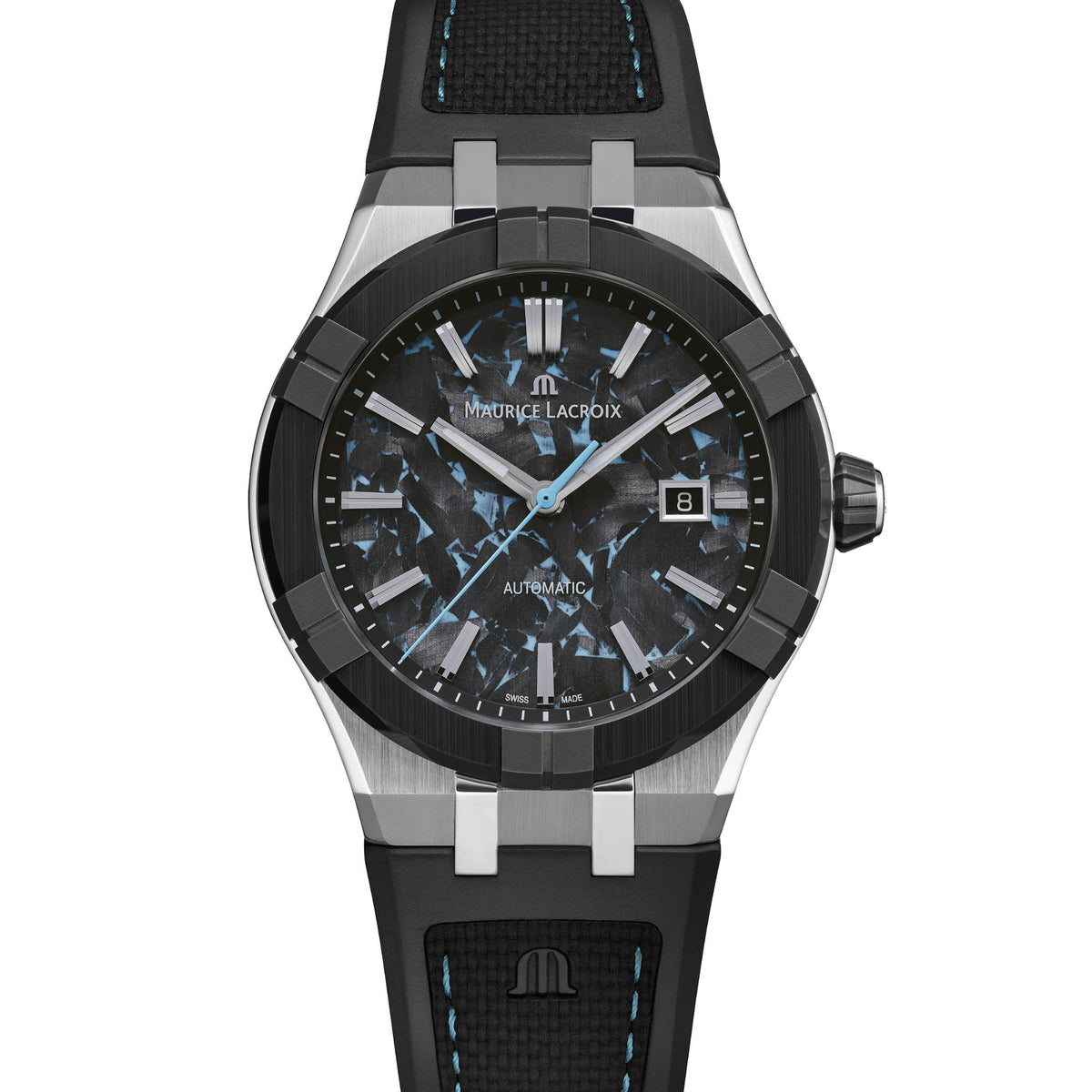 Maurice Lacroix Aikon-IC Frozen Carbon (AC6008-SSL20-430-2) aus Edelstahl mit Türkis