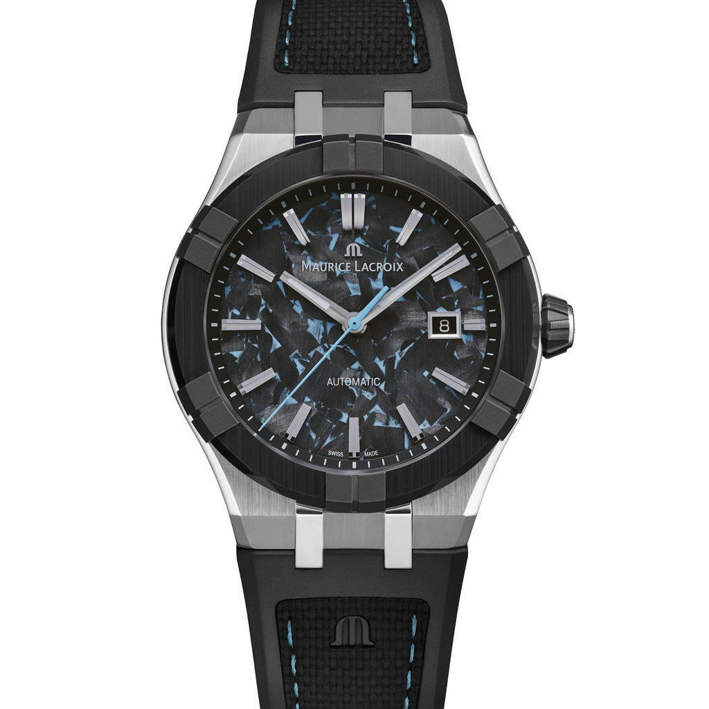 Maurice Lacroix Aikon-IC Frozen Carbon (AC6008-SSL20-430-2) aus Edelstahl mit Türkis
