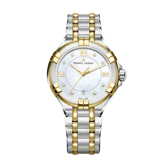Aikon Ladies, Edelstahl • Diamant • Perlmutt von Maurice Lacroix (AI1006-PVY13-171-1)
