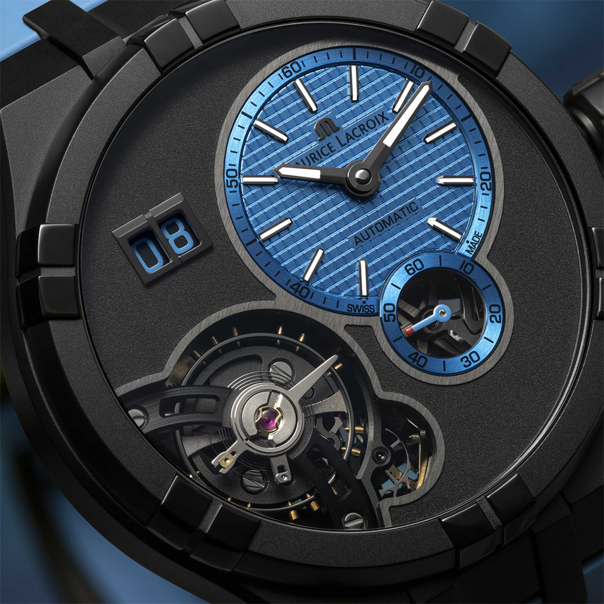 Maurice Lacroix Aikon Master Grand Date (AI6118-DLB0J-430-H) aus Edelstahl