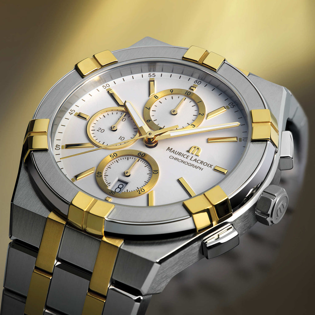Maurice Lacroix Aikon Quartz Chronograph Duotone (AI1118-PVY03-130-1) aus Edelstahl