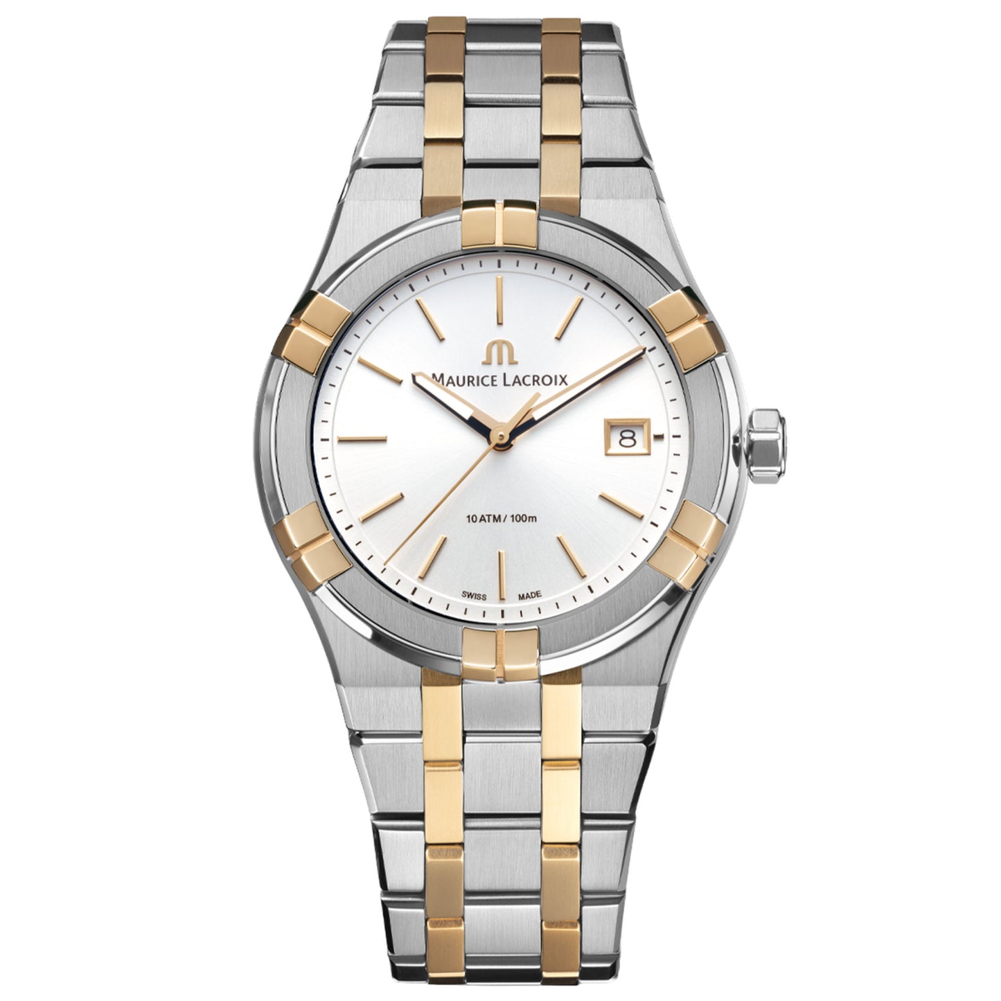 Maurice Lacroix Aikon Quartz Date 40mm (AI1108-PVP02-130-1) aus Edelstahl