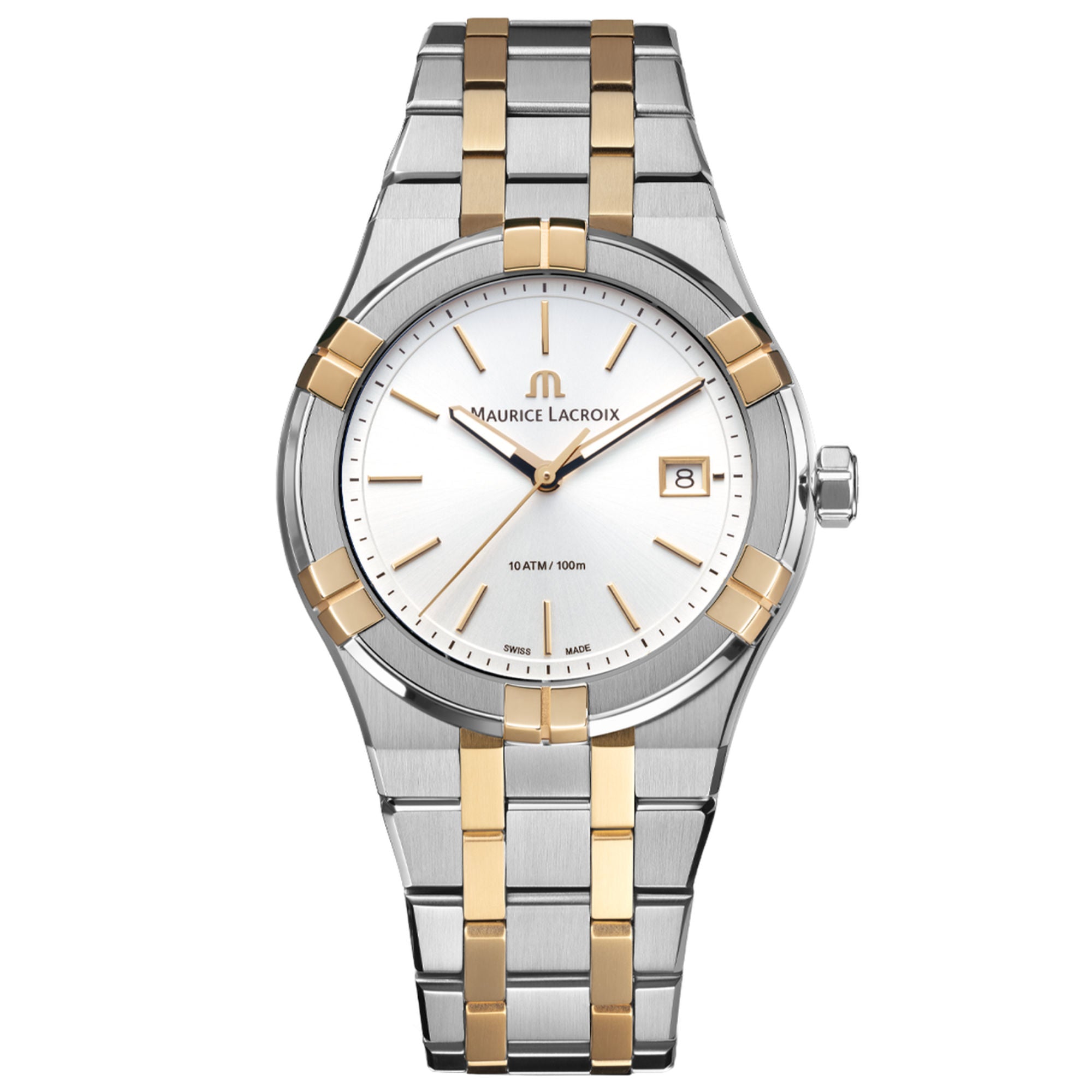 Maurice Lacroix Aikon Quartz Date 40mm (AI1108-PVP02-130-1) aus Edelstahl
