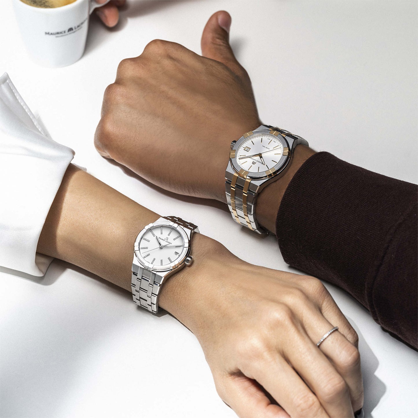 Maurice Lacroix Aikon Quartz Date 40mm (AI1108-PVP02-130-1) aus Edelstahl