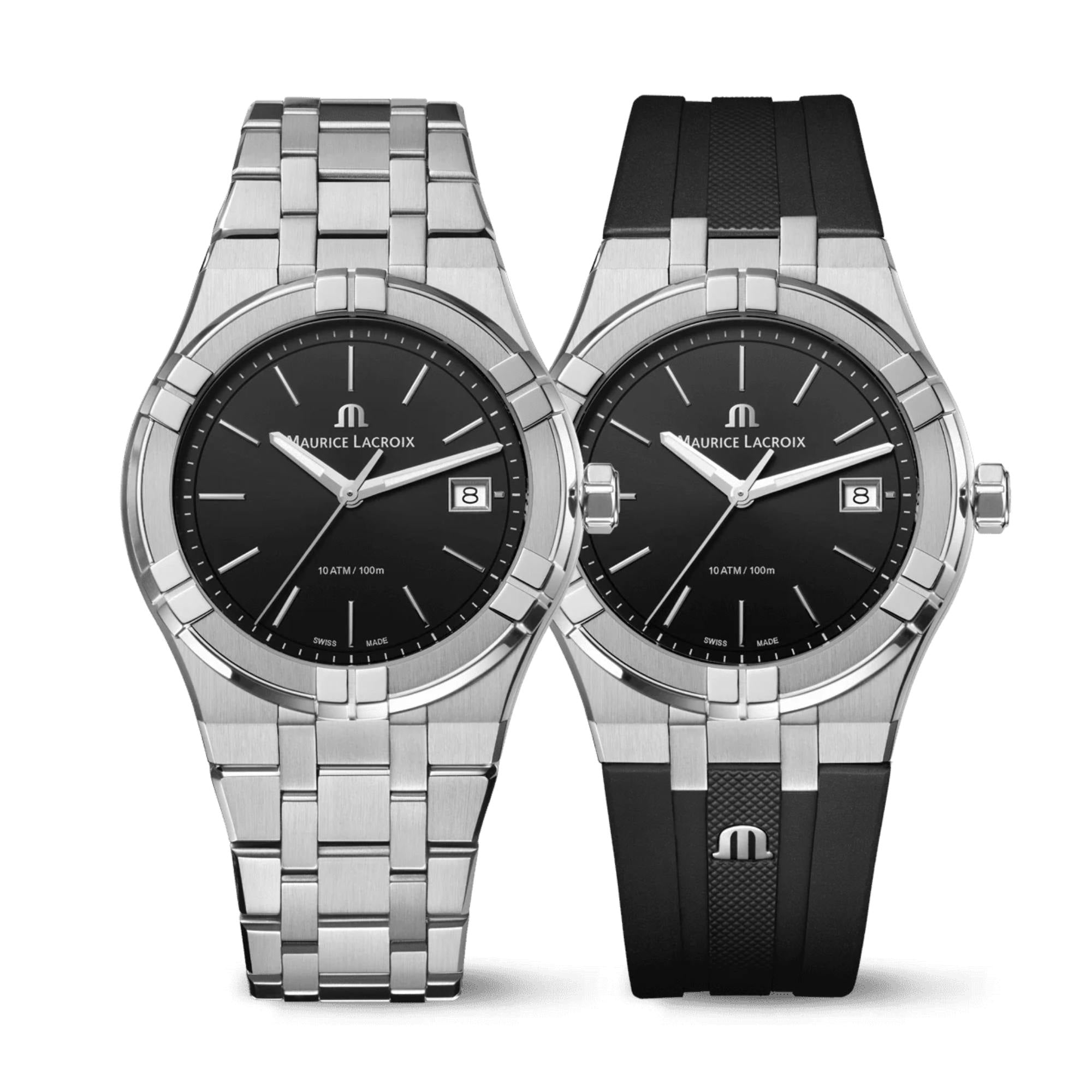Maurice Lacroix Aikon Quartz Date 40mm (AI1108-SS00F-330-A) aus Edelstahl