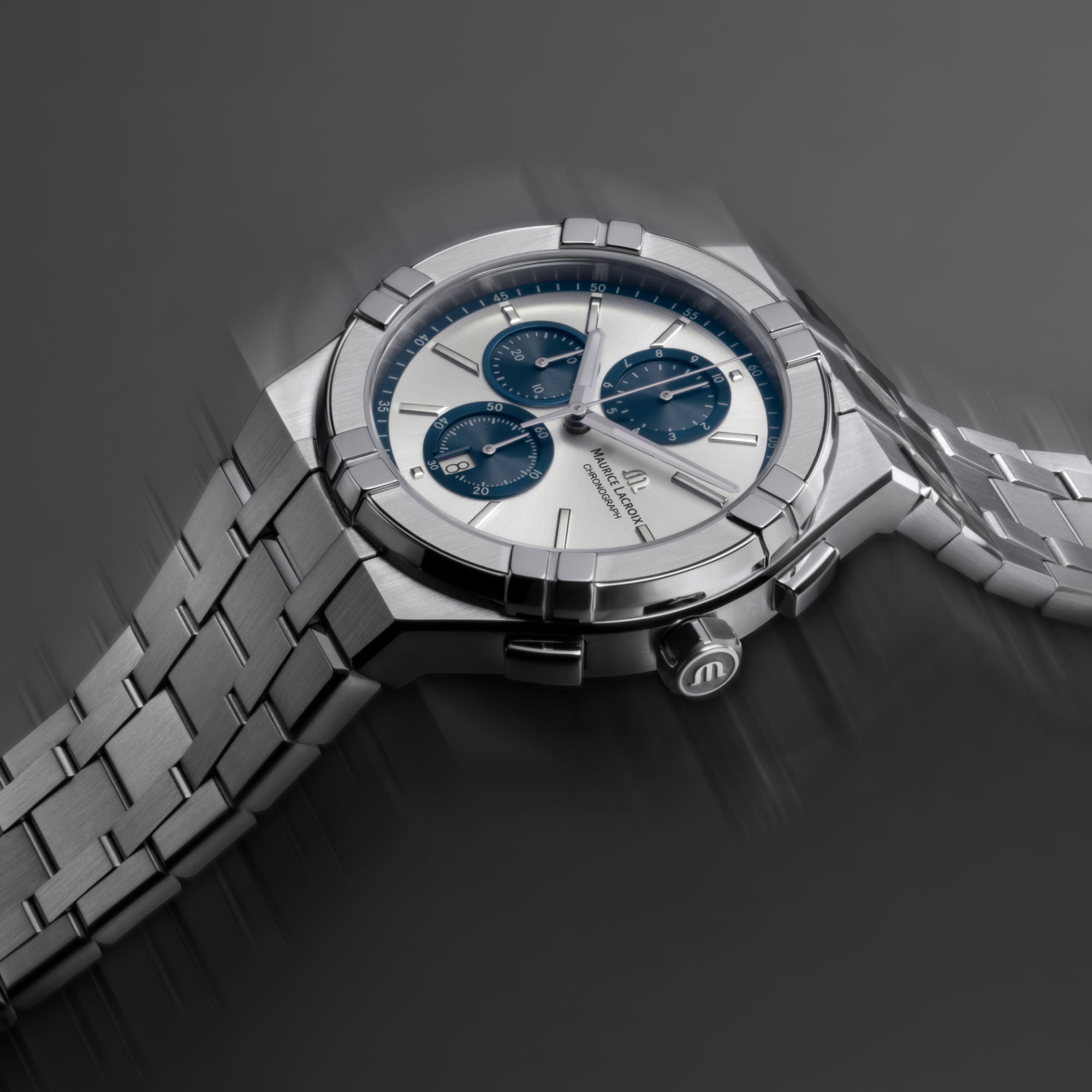 Maurice Lacroix Aikon Quarz Chronograph (AI1118-SS002-230-1) aus Silber mit Quarz