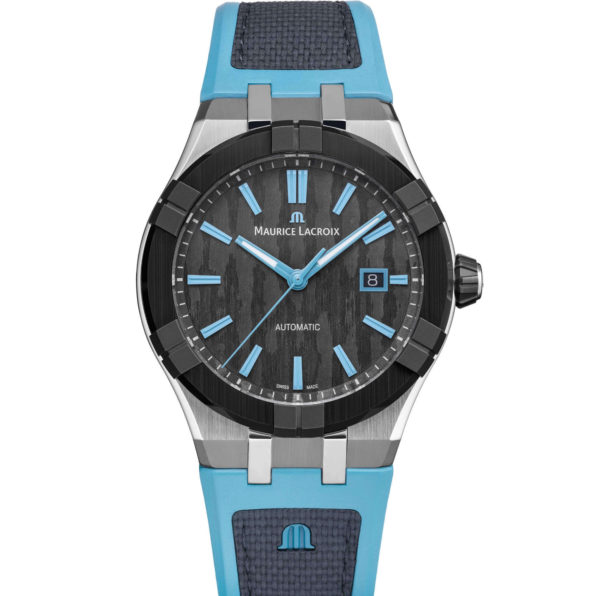 Maurice Lacroix Aikonic Automatic 43mm (AC6008-SSL40-331-4) aus Edelstahl mit Türkis