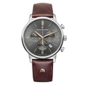 Maurice Lacroix Eliros Chronograph (EL1098-SS001-311-1) aus Leder, Edelstahl mit Diamant