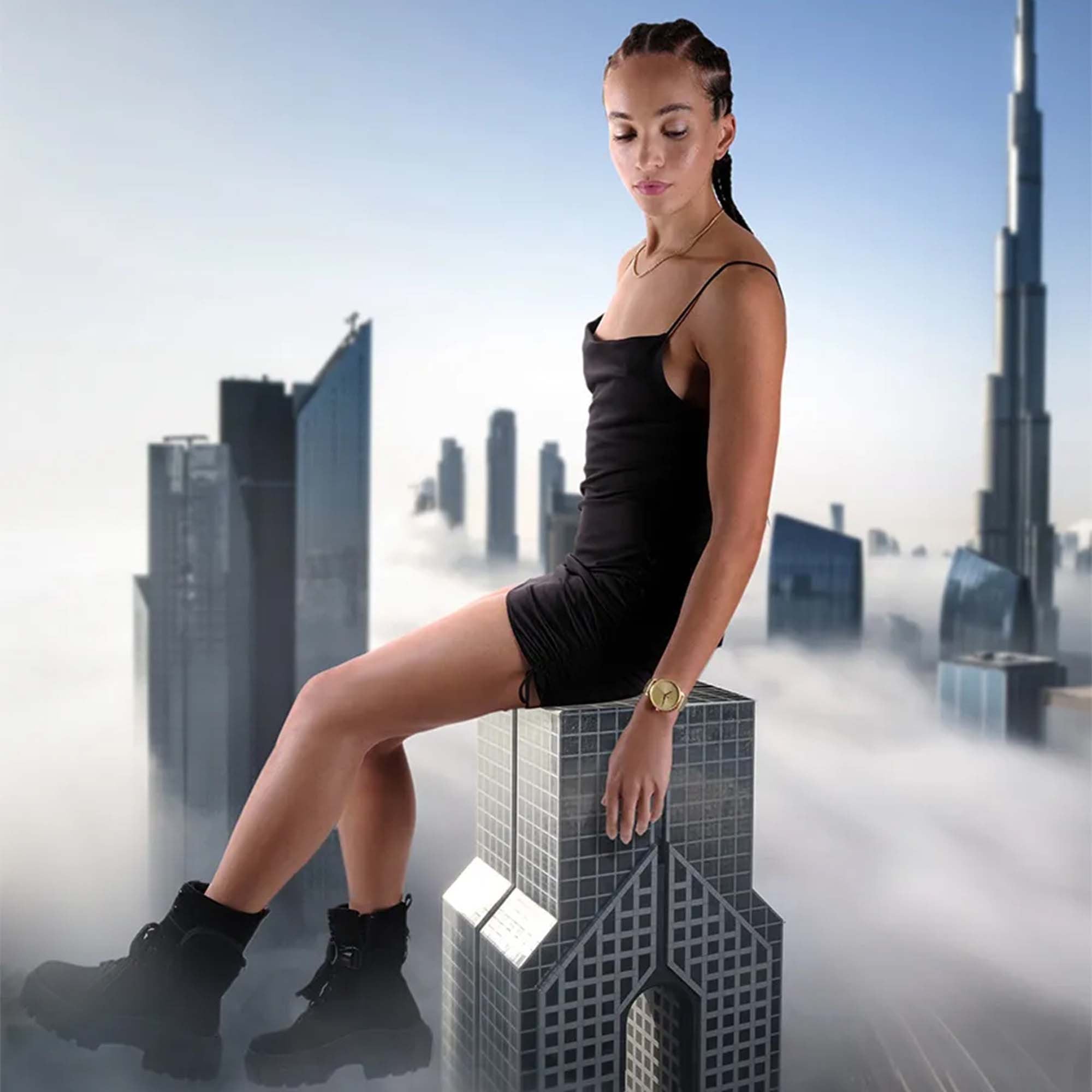 Maurice Lacroix Eliros Date Sunshine (EL1118-PVY01-090-9) aus Leder, Edelstahl