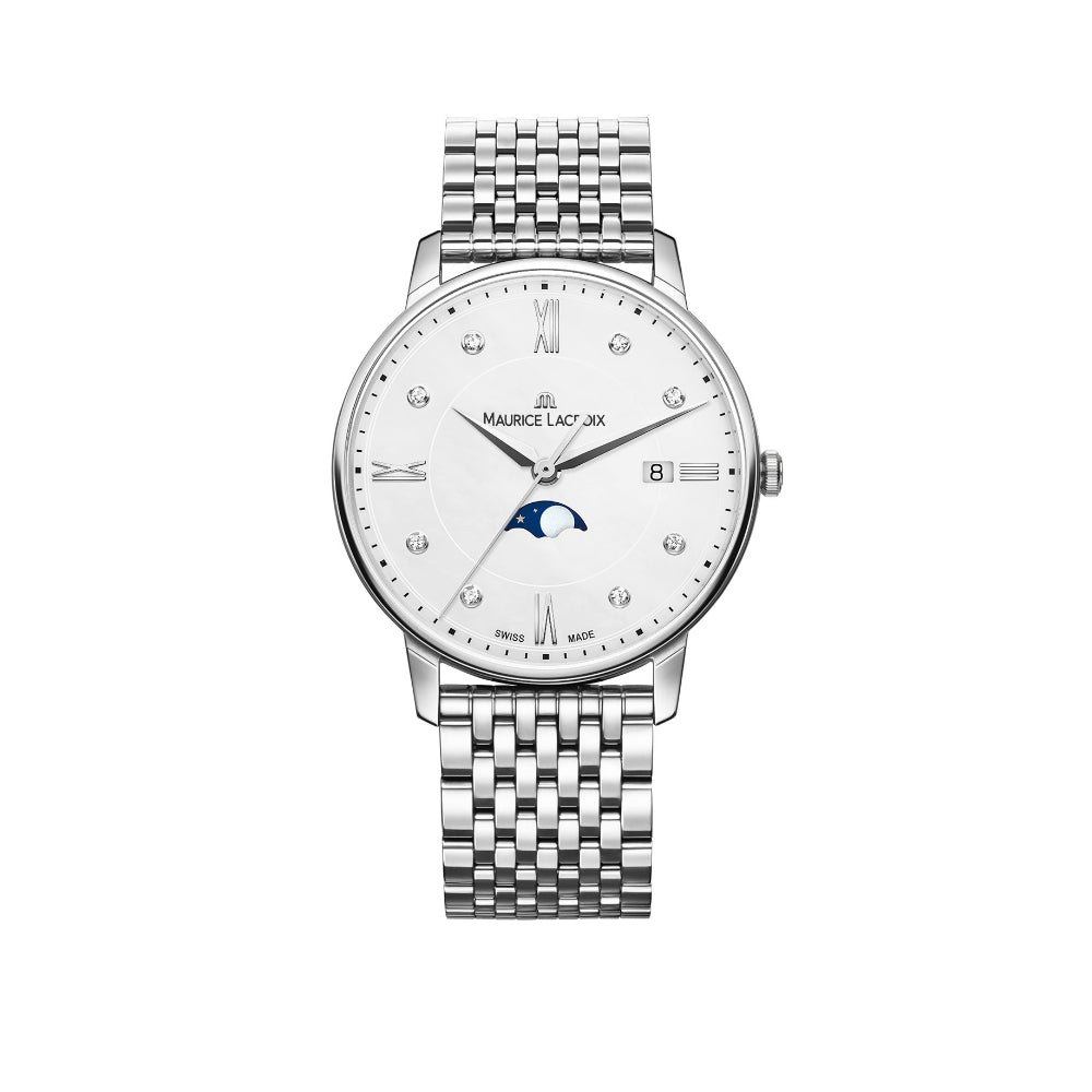 Eliros Moonphase, Edelstahl • Diamant von Maurice Lacroix (EL1096-SS002-150-1)