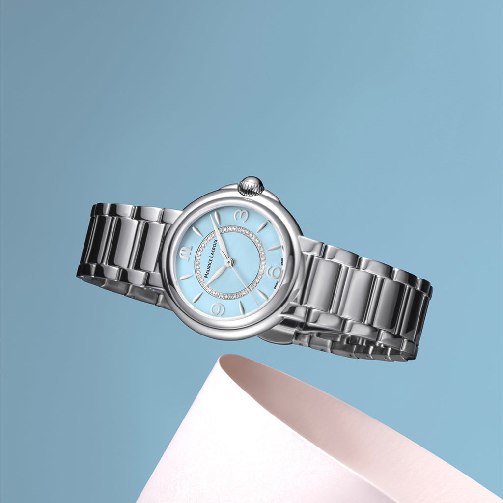 Maurice Lacroix Fabia Colors Edition (FA1104-SS002-E20-1) aus Edelstahl mit Diamant