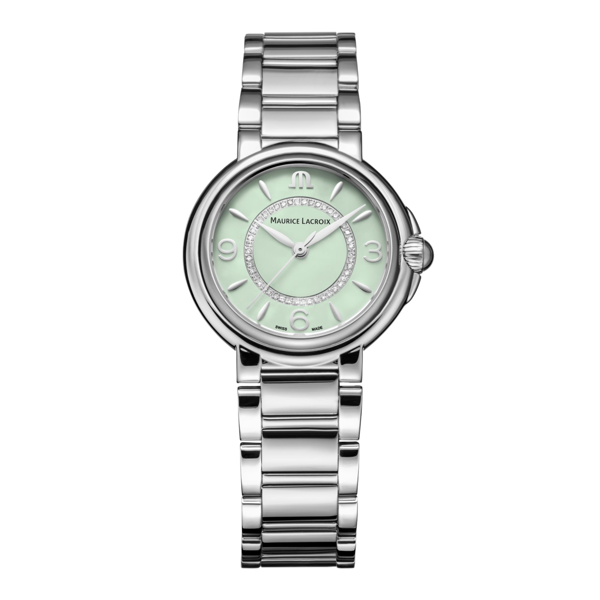 Maurice Lacroix Fabia Colors Edition (FA1104-SS002-G20-1) aus Edelstahl mit Diamant