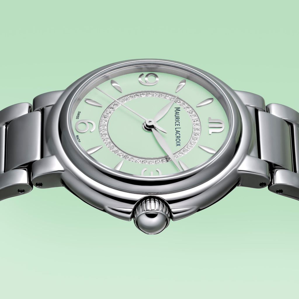 Maurice Lacroix Fabia Colors Edition (FA1104-SS002-G20-1) aus Edelstahl mit Diamant