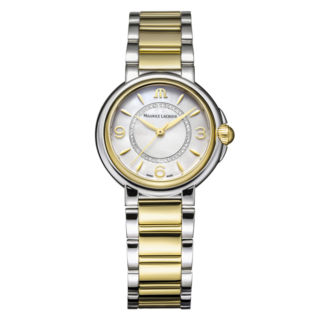 Maurice Lacroix Fiaba 32 mm Duotone (FA1104-SSY13-B20-1) aus Edelstahl mit Diamant und Perlmutt