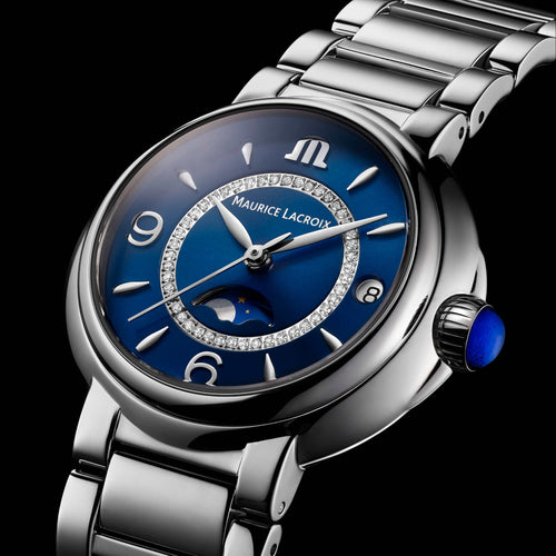 Maurice Lacroix Fiaba Moonphase 32mm (FA1084-SS002-420-1) aus Silber mit Diamant