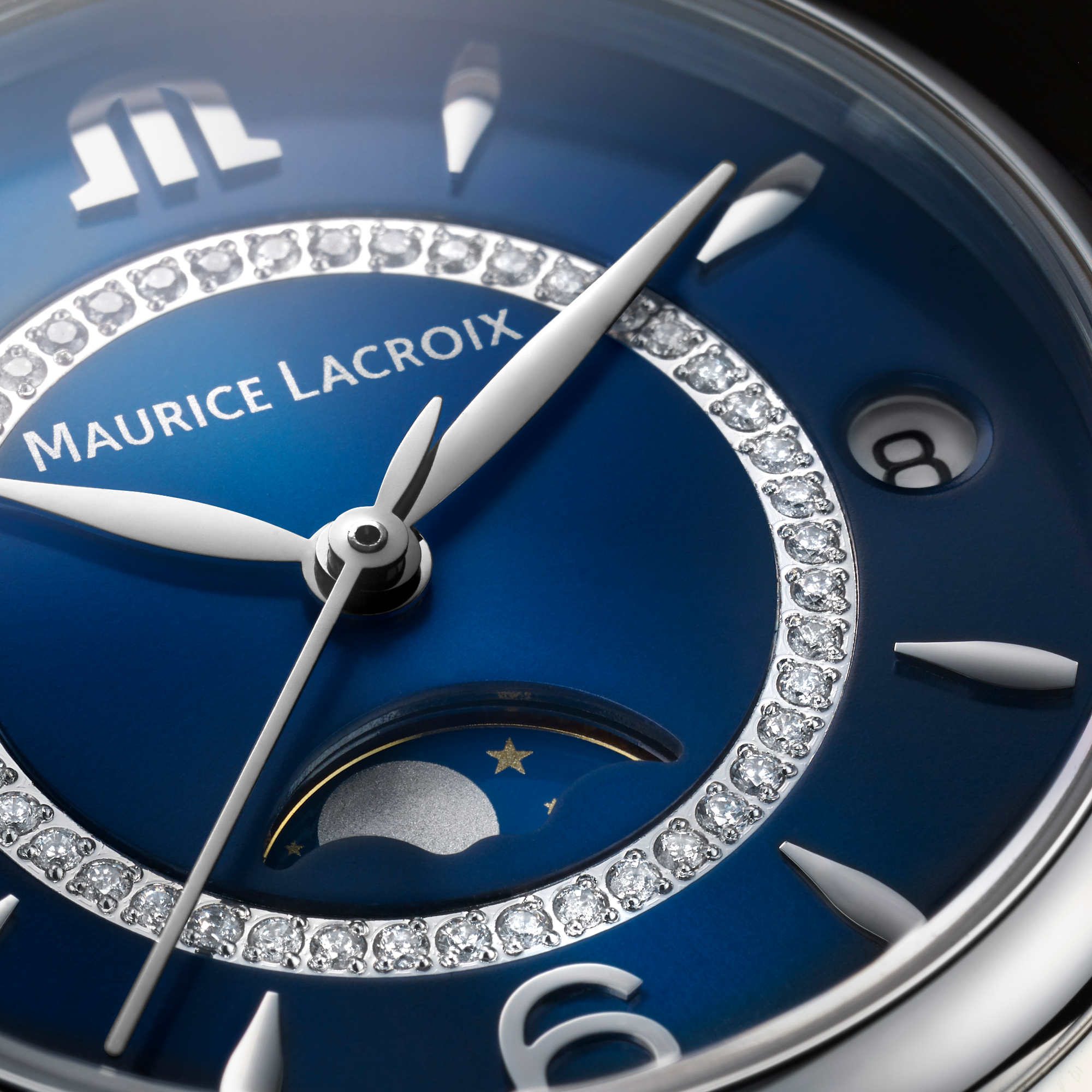 Maurice Lacroix Fiaba Moonphase 32mm (FA1084-SS002-420-1) aus Silber mit Diamant