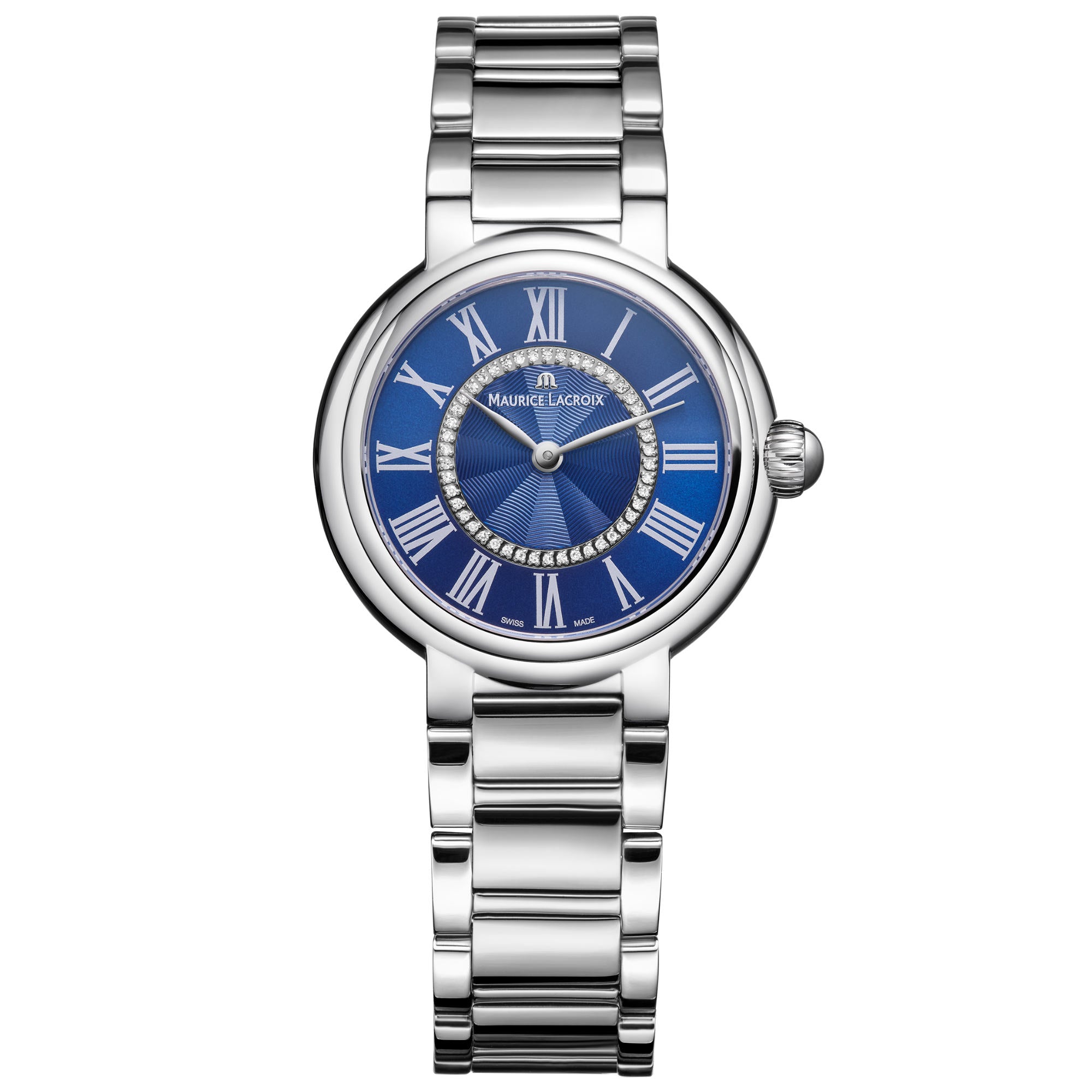 Maurice Lacroix Fiaba Round 33m (FA1306-SS002-410-1) aus Edelstahl mit Diamant