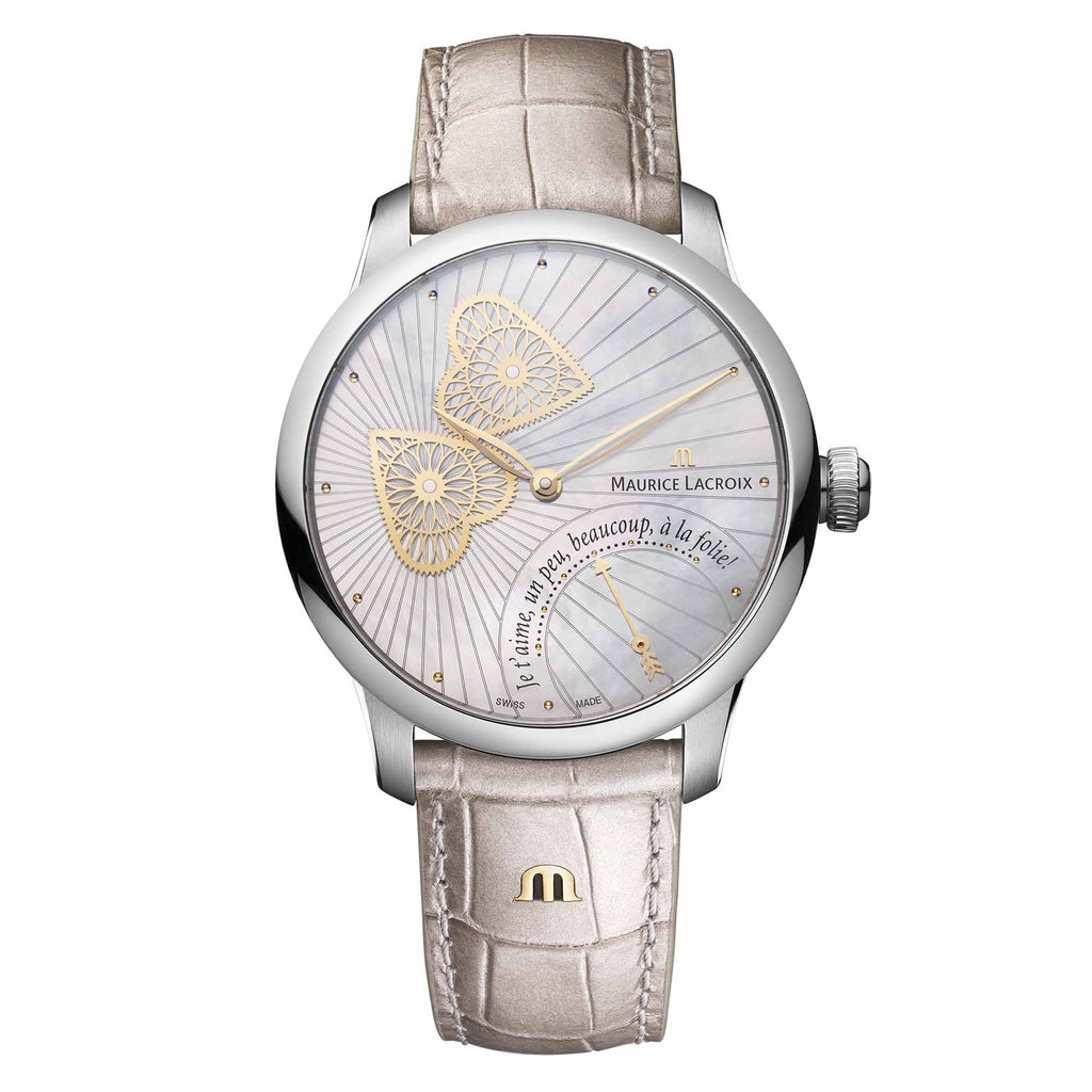 Maurice Lacroix Masterpiece Embrace 40mm (MP6068-SS001-160-1) aus Silber mit Perlmutt