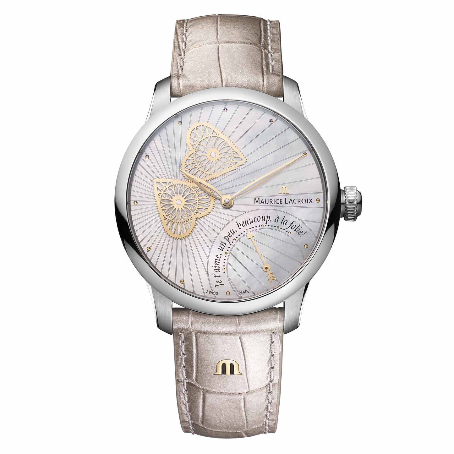 Masterpiece Embrace 40mm, Leder • Perlmutt von Maurice Lacroix (MP6068-SS001-160-1)