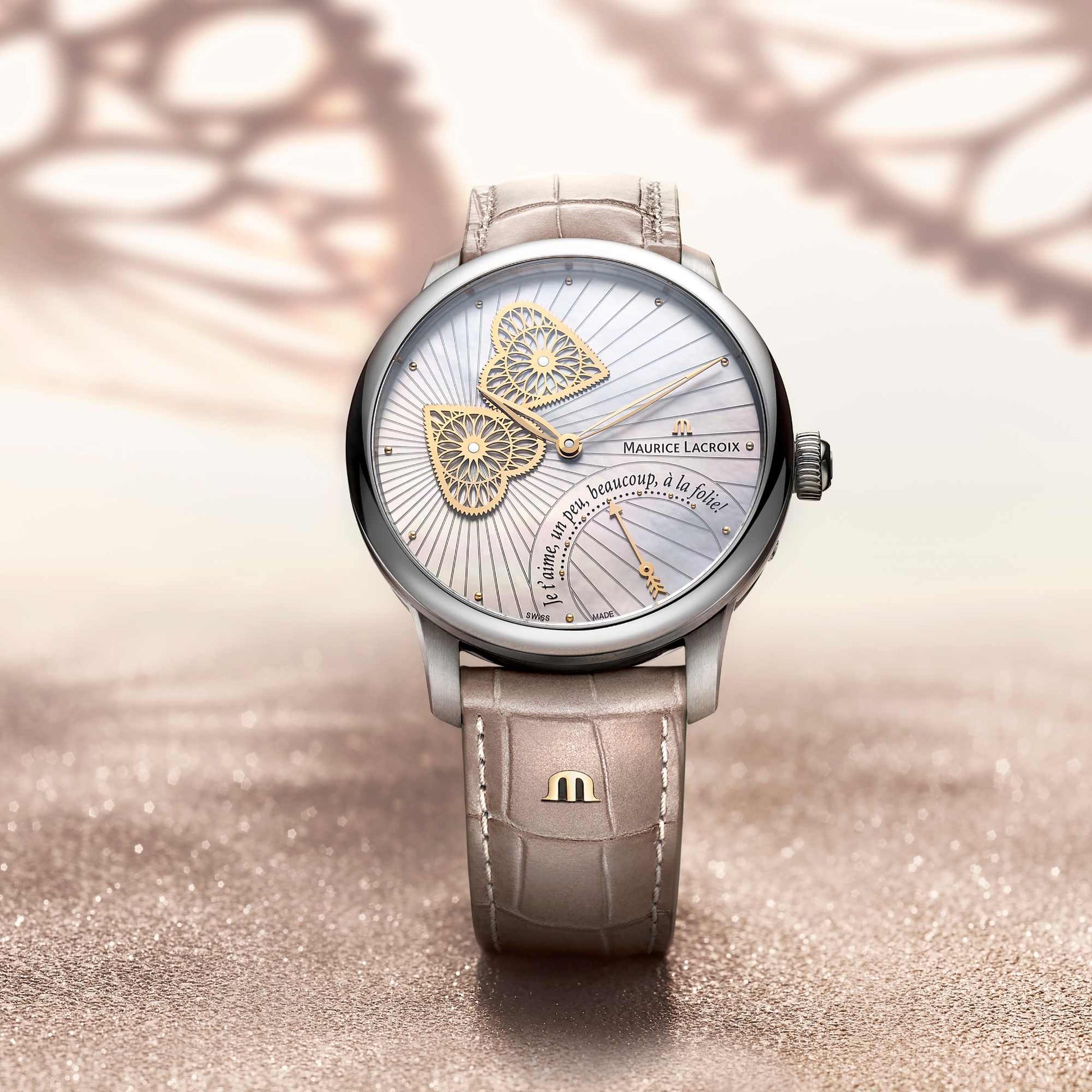 Masterpiece Embrace 40mm, Leder • Perlmutt von Maurice Lacroix (MP6068-SS001-160-1)