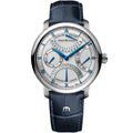 Maurice Lacroix Masterpiece Triple Rétrograde 43 mm (MP6538-SS001-110-1) aus Leder, Edelstahl