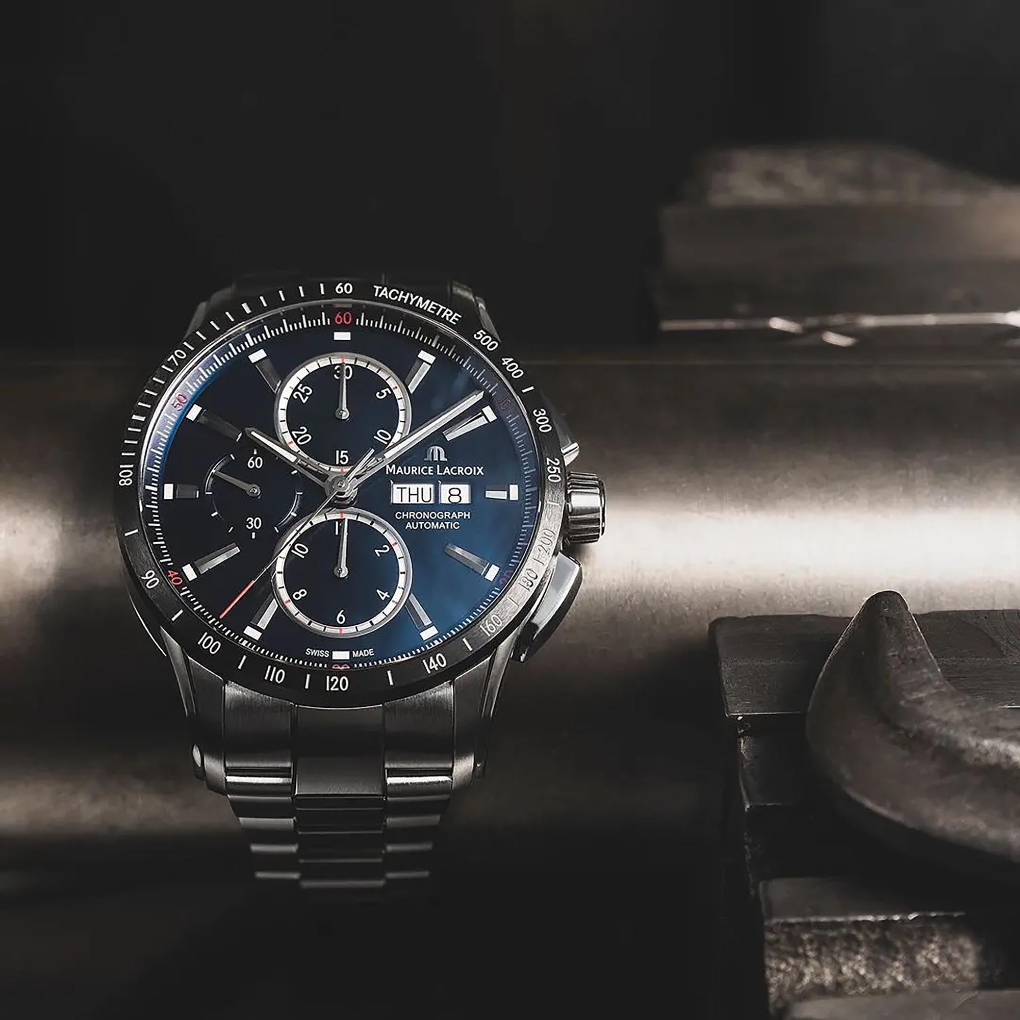 Maurice Lacroix Pontos S Chronograph (PT6038-SSL22-430-1) aus Edelstahl