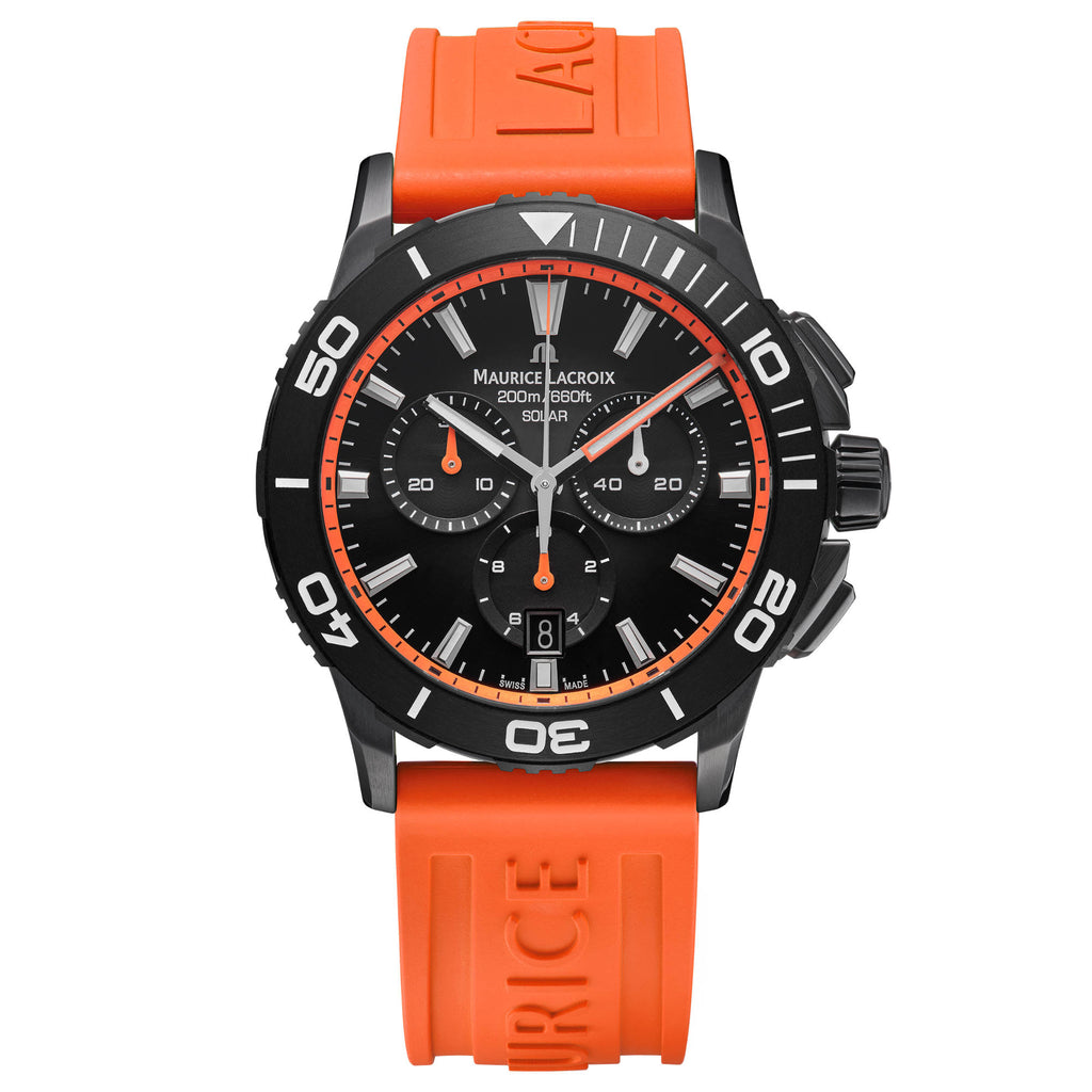 Maurice Lacroix Pontos S Solar Chronograph (PT1038-DLB00-330-6) aus Aluminium, Edelstahl