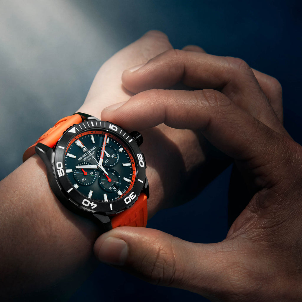 Maurice Lacroix Pontos S Solar Chronograph (PT1038-DLB00-330-6) aus Aluminium, Edelstahl