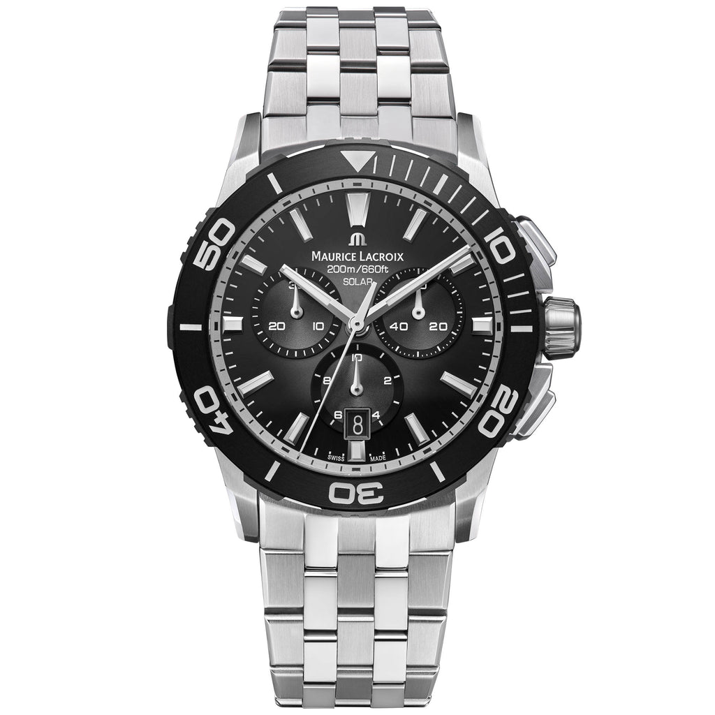 Maurice Lacroix Pontos S Solar Chronograph (PT1038-SSL22-330-1) aus Aluminium, Edelstahl
