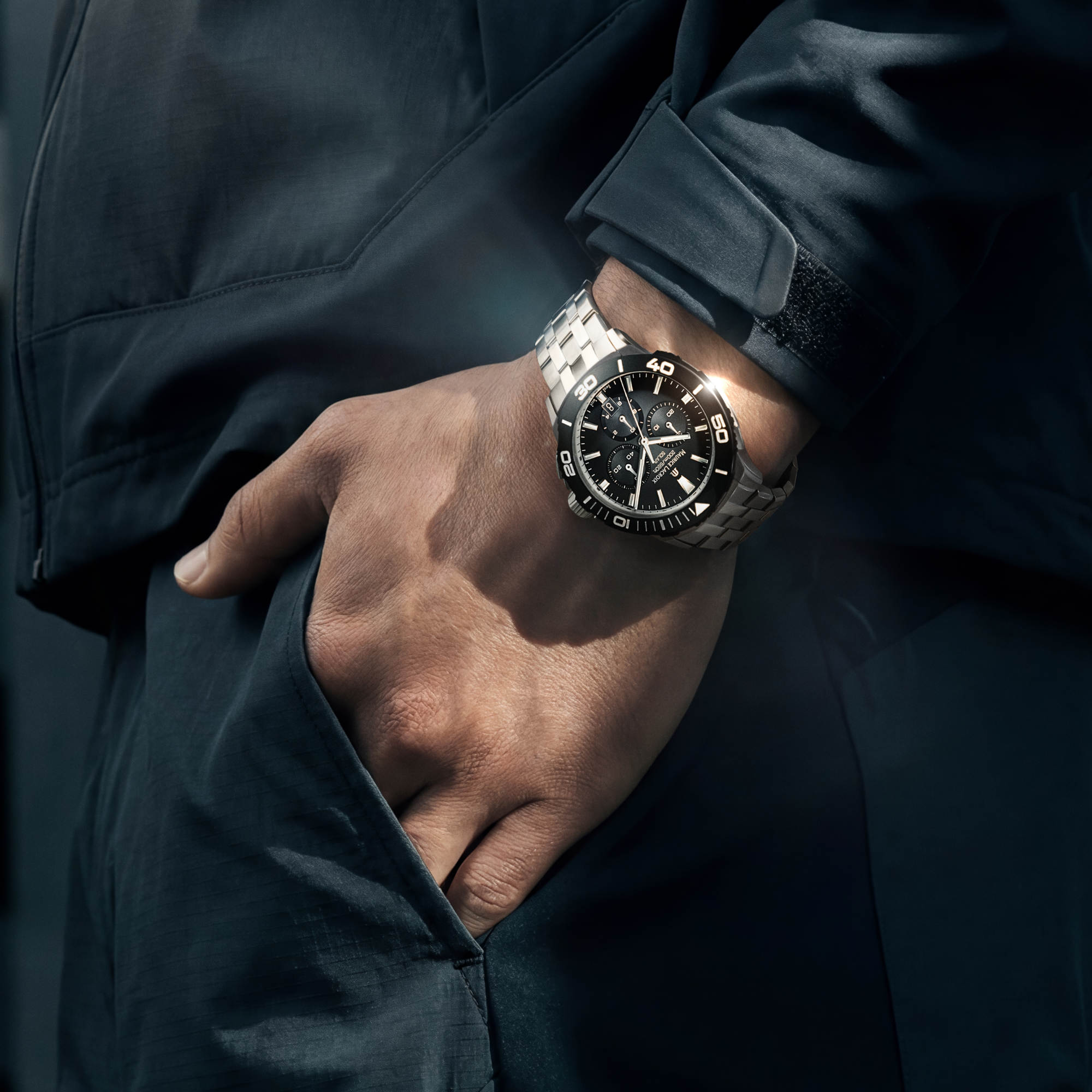 Maurice Lacroix Pontos S Solar Chronograph (PT1038-SSL22-330-1) aus Aluminium, Edelstahl