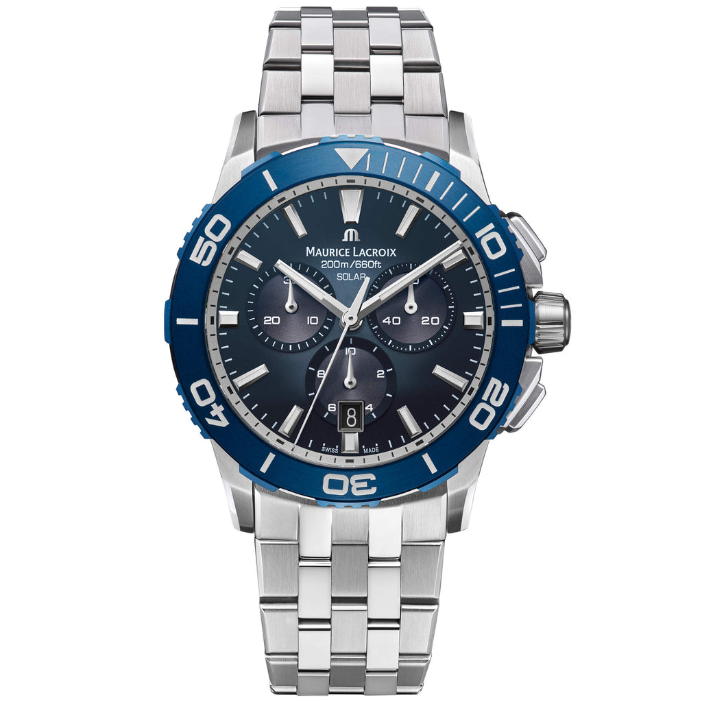 Maurice Lacroix Pontos S Solar Chronograph (PT1038-SSL42-430-1) aus Aluminium, Edelstahl