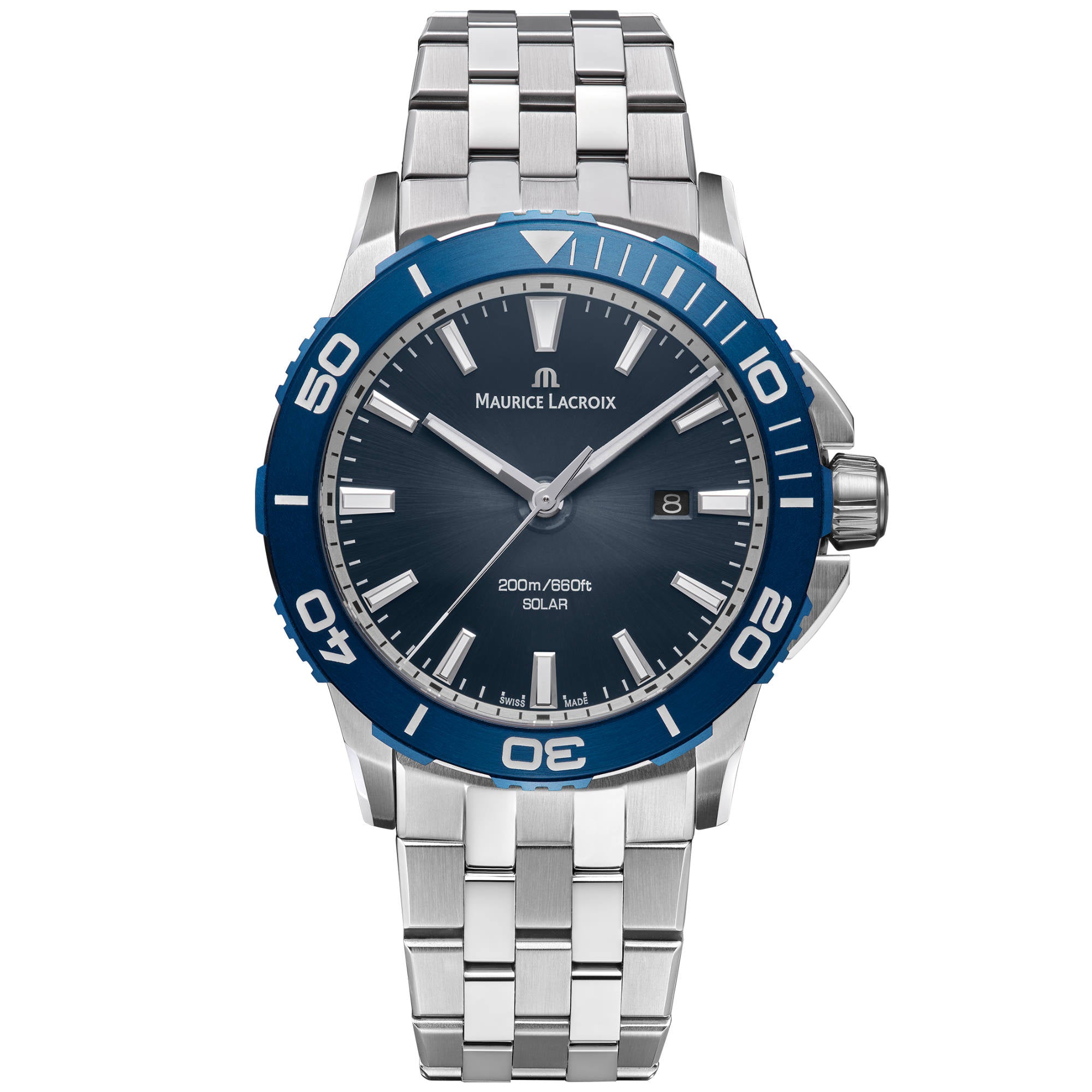 Maurice Lacroix Pontos S Solar (PT1008-SSL42-430-1) aus Aluminium, Edelstahl