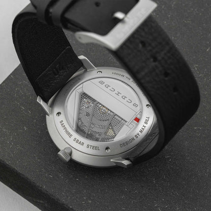 max bill Chronoscope Bauhaus, Edelstahl von Junghans (27/4493.02)