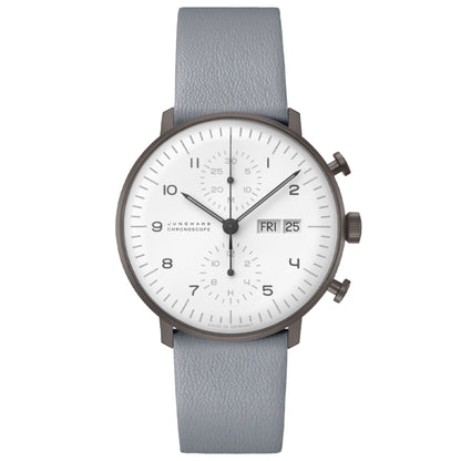 max bill Chronoscope, Datum Englisch, Edelstahl von Junghans (27/4008.03)