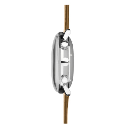 max bill Chronoscope, Datum Englisch, Edelstahl von Junghans (27/4501.03)