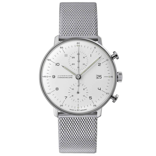 max bill Chronoscope, Edelstahl von Junghans (027/4003.48)