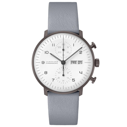 Max Bill Chronoscope, Edelstahl von Junghans (27/4008.02)