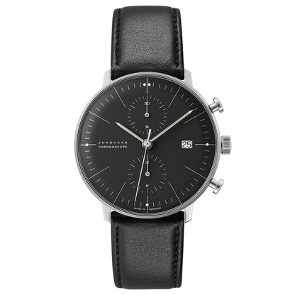 Max Bill Chronoscope, Edelstahl von Junghans (27/4601.02)
