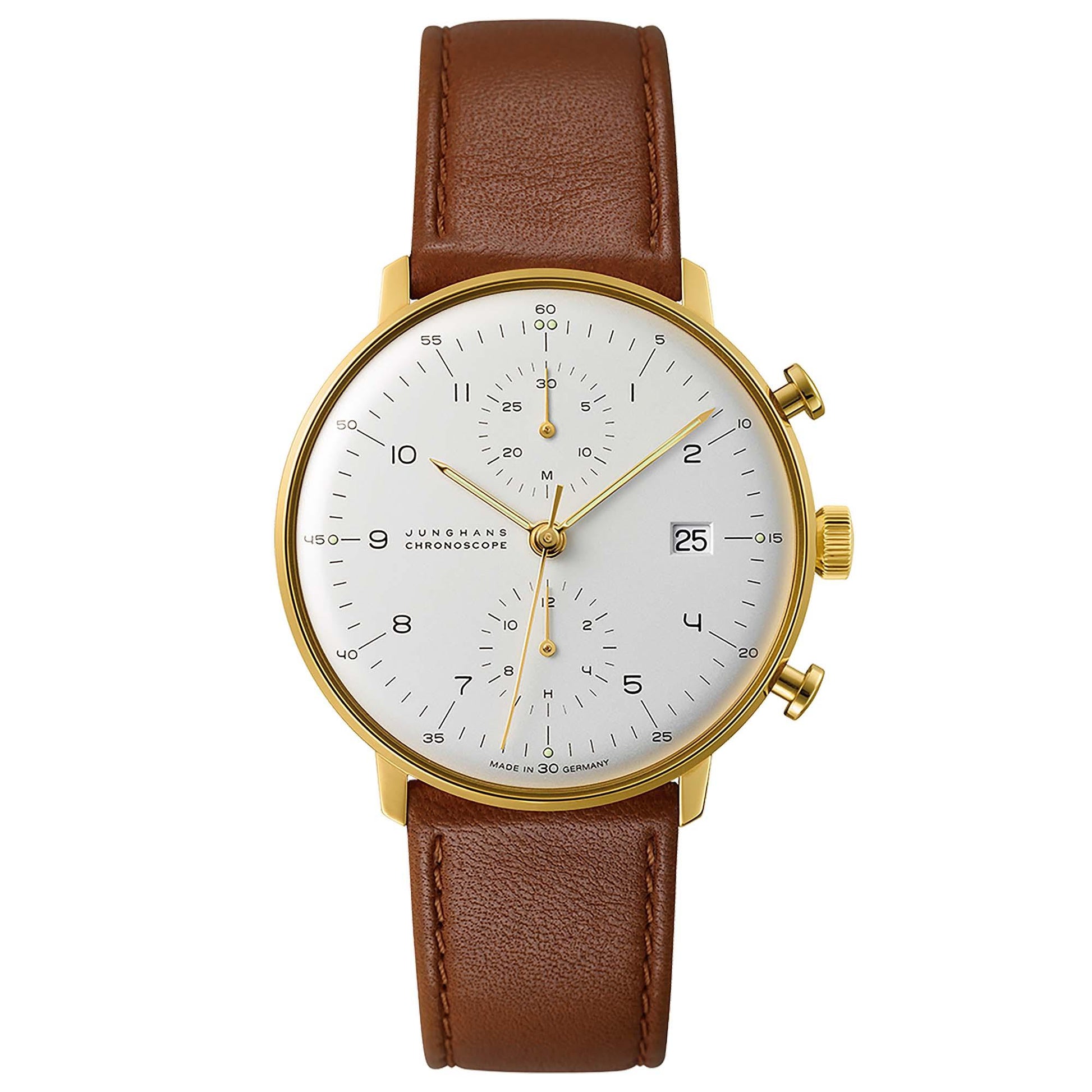 Max Bill Chronoscope, Edelstahl von Junghans (27/7800.02)