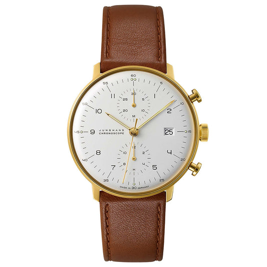 Max Bill Chronoscope, Edelstahl von Junghans (27/7800.02)