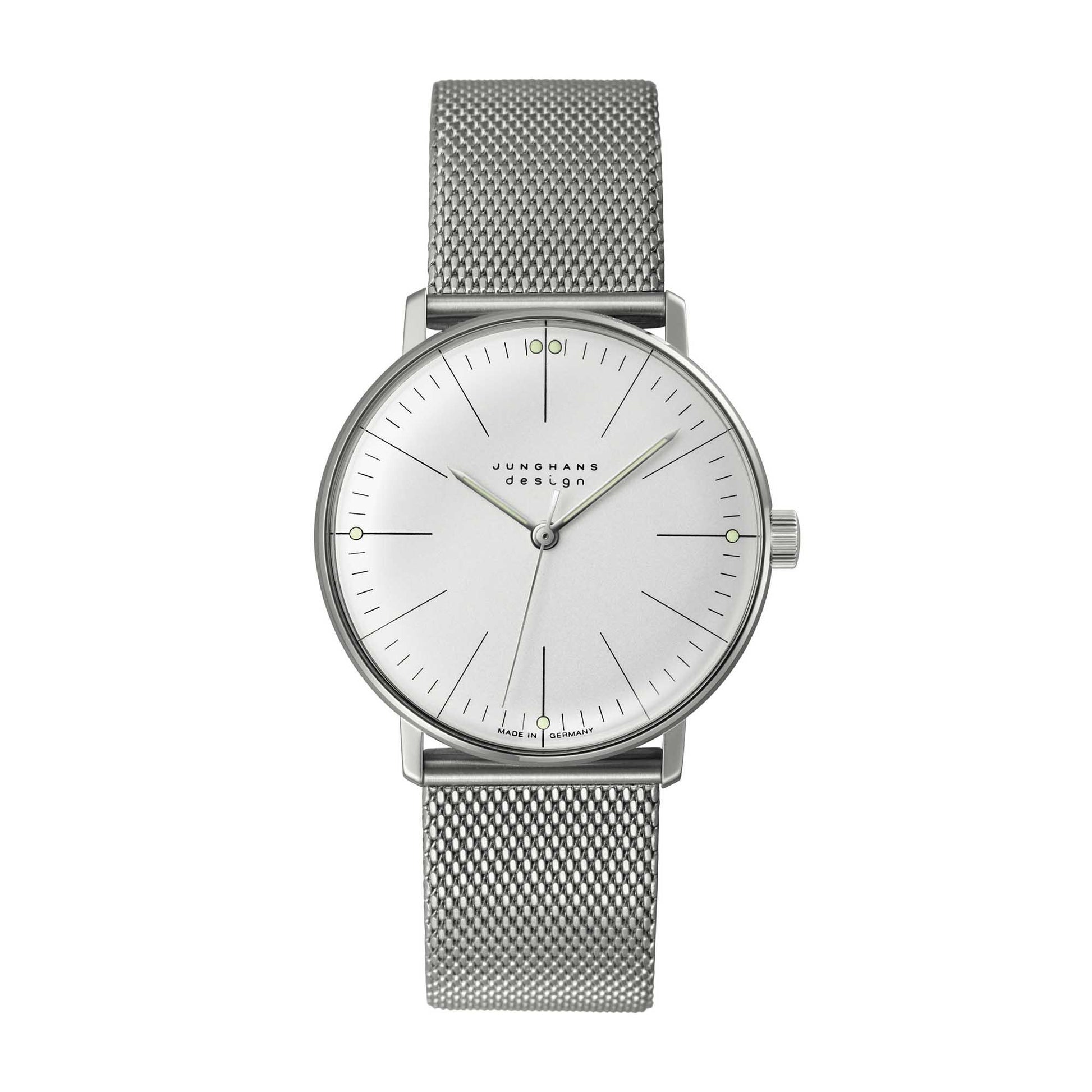 max bill Handaufzug, Edelstahl von Junghans (027/3004.48)