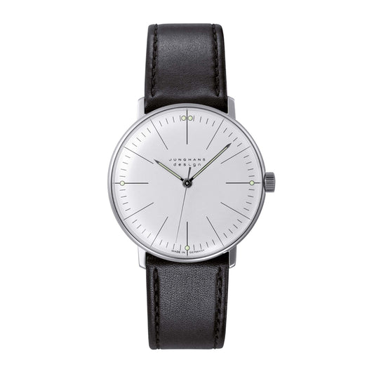 max bill Handaufzug, Leder von Junghans (27/3700.04)