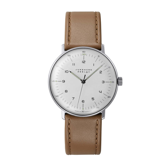 max bill Handaufzug, Leder von Junghans (27/3701.04)