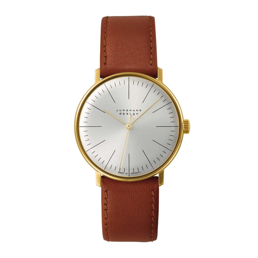 max bill Handaufzug, Leder von Junghans (27/5703.04)