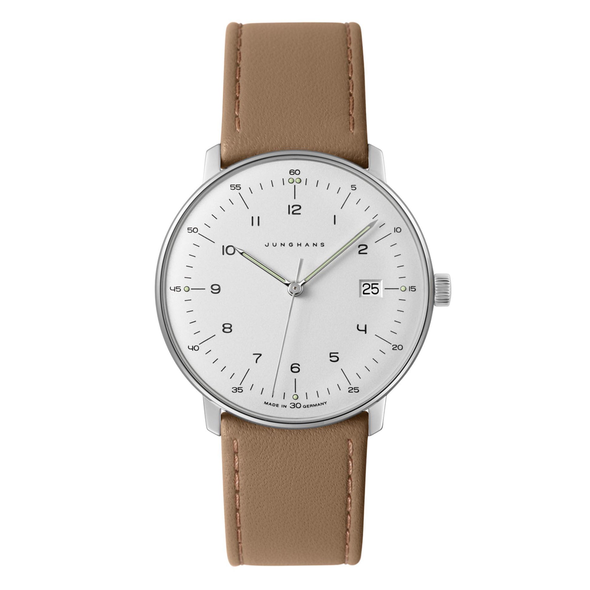 max bill Quarz, Leder von Junghans (41/4562.04)