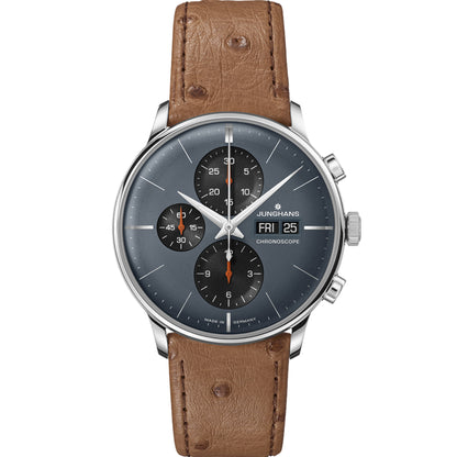 Meister Chronoscope, Datum englisch, Leder von Junghans (27/4224.03)