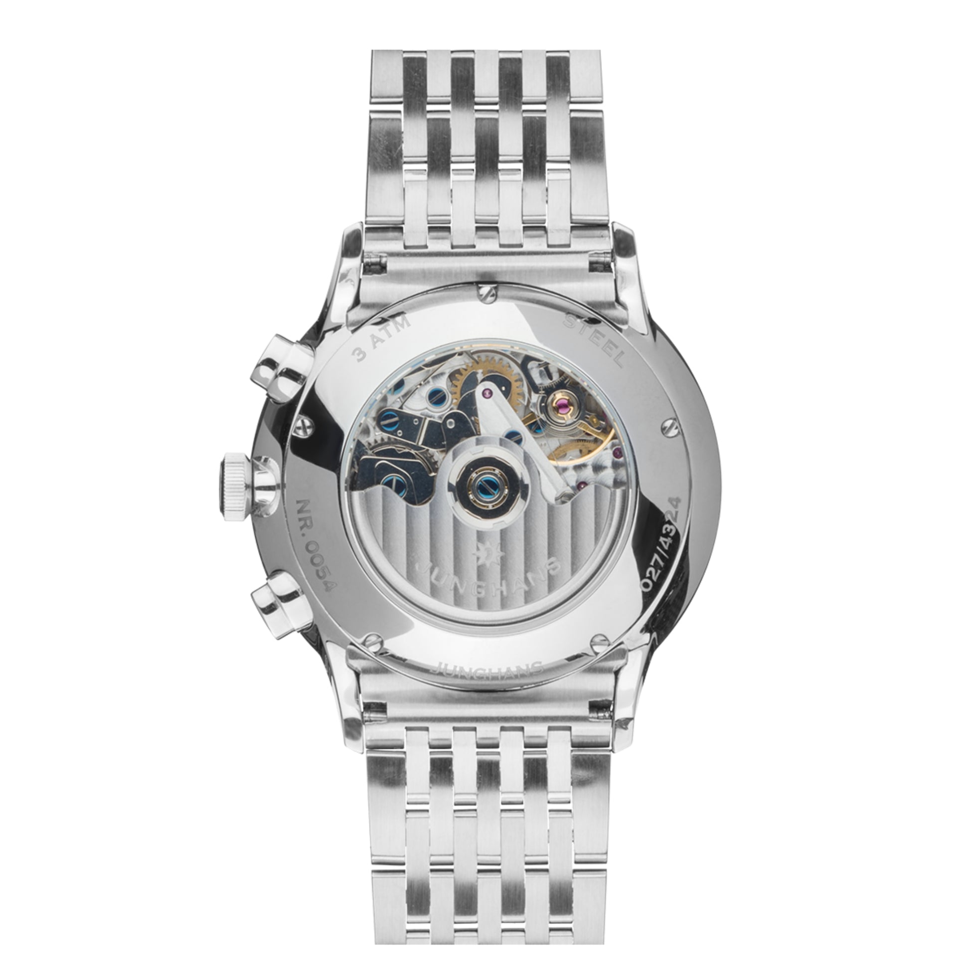 Meister Chronoscope, Datum englisch, Edelstahl von Junghans (27/4324.47)