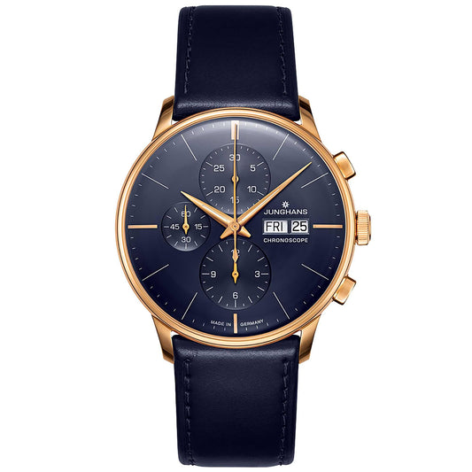 Meister Chronoscope, Datum englisch, Edelstahl von Junghans (27/7024.03)