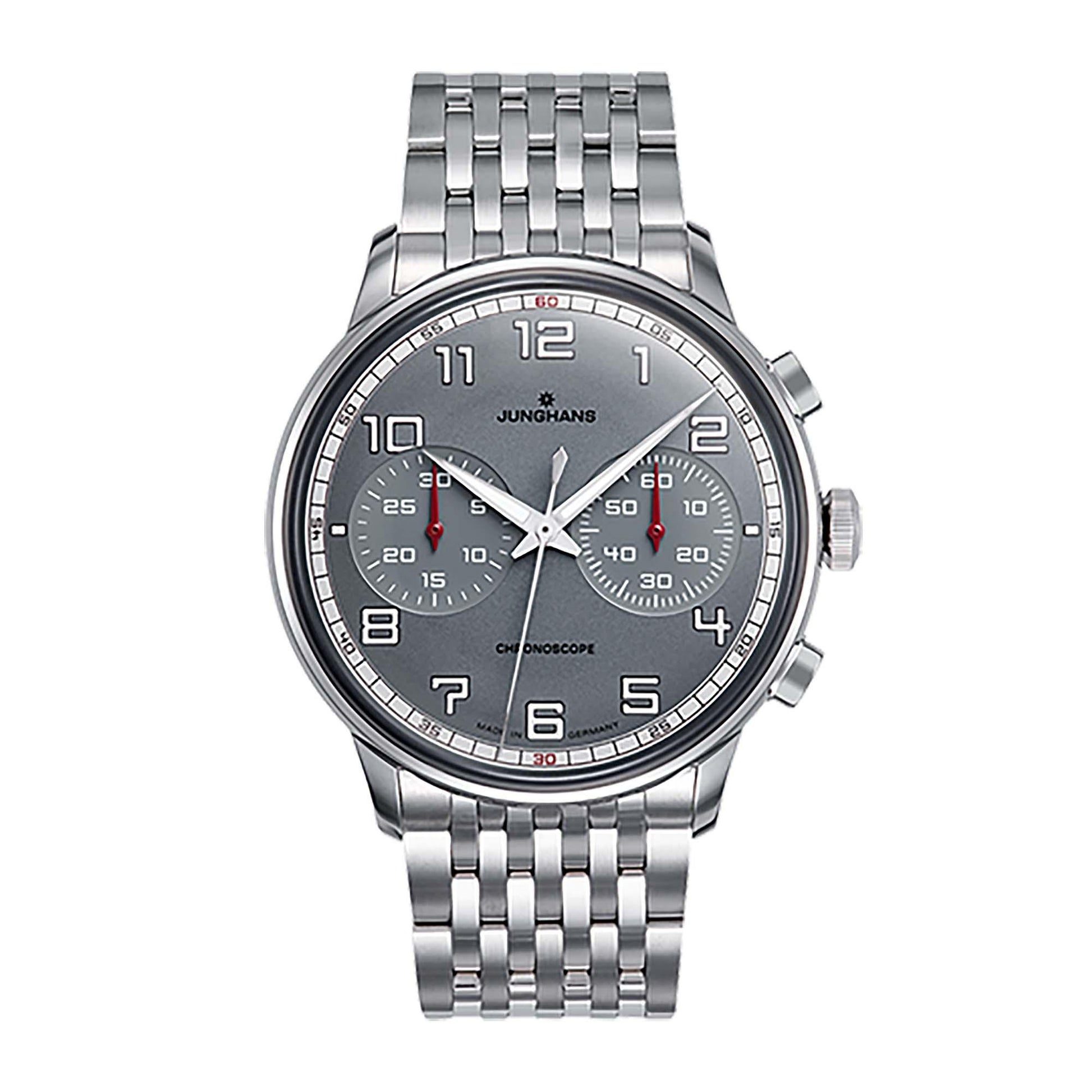 Meister Driver Chronoscope, Edelstahl von Junghans (27/3686.46)