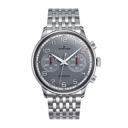 Meister Driver Chronoscope, Edelstahl von Junghans (27/3686.46)